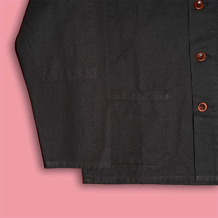 Deya Steady Rolling Man chore jacket charcoal cotone