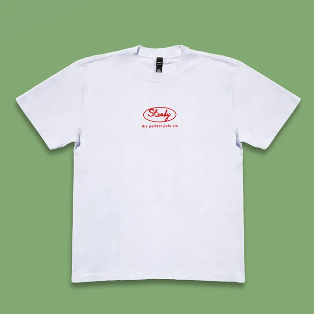 Deya Steady Rolling Man t-shirt bianca cotone 240 gsm