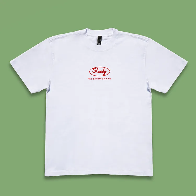 Deya Steady Rolling Man t-shirt bianca cotone 240 gsm
