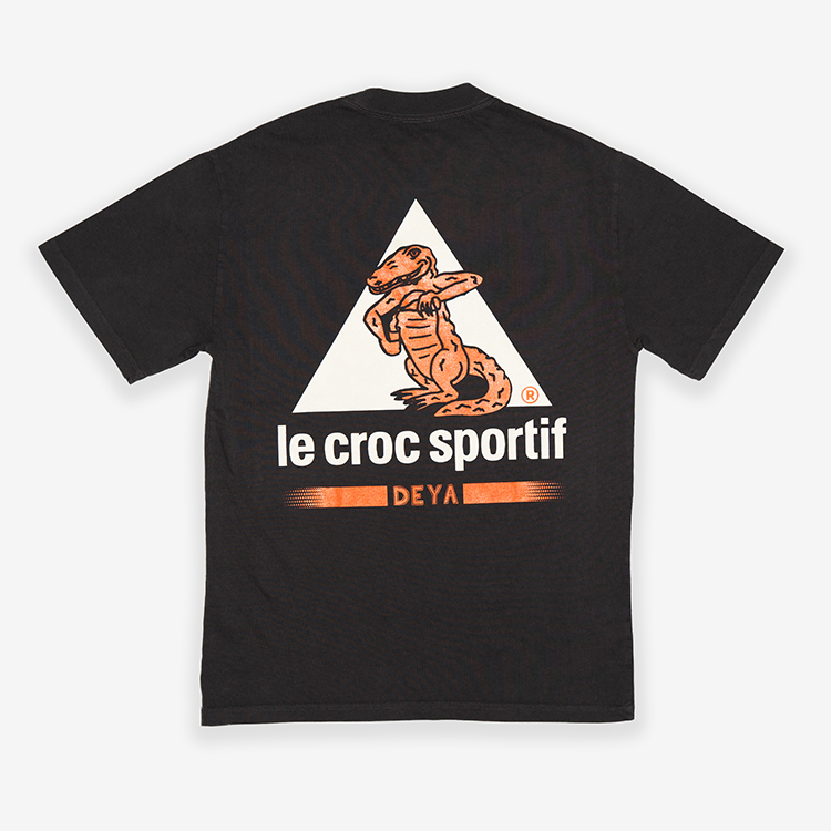 Deya Le Croc Sportif maglietta cotone nero faded black