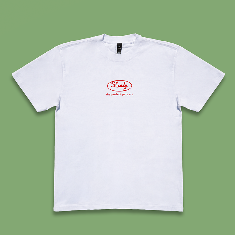 Deya Steady Rolling Man t-shirt bianca cotone 240 gsm