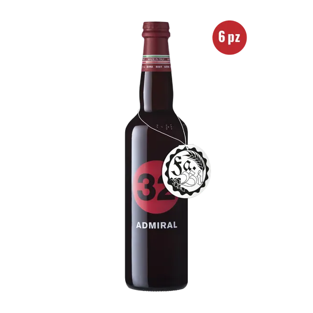32 Via dei Birrai Admiral birra ambrata 75cl doppio malto