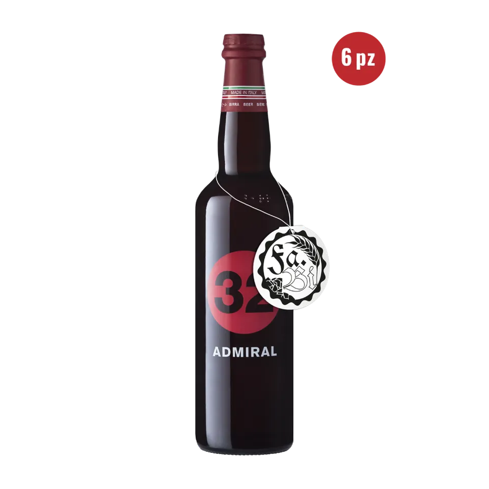 32 Via dei Birrai Admiral birra ambrata 75cl doppio malto