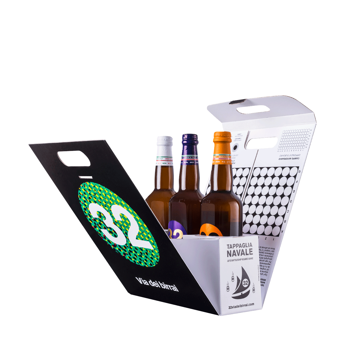 32 Via dei Birrai Voyage 32 Tappaglia Navale Tris set 3 birre