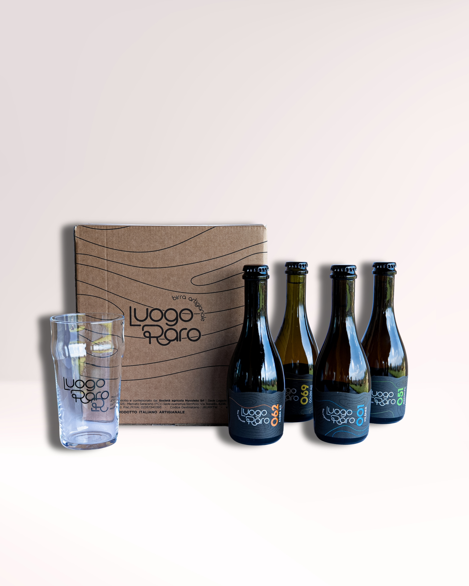 Luogo Raro Box Degustazione Confezione 4x33cl con Bicchiere
