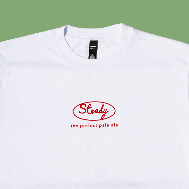 Deya Steady Rolling Man t-shirt bianca cotone 240 gsm