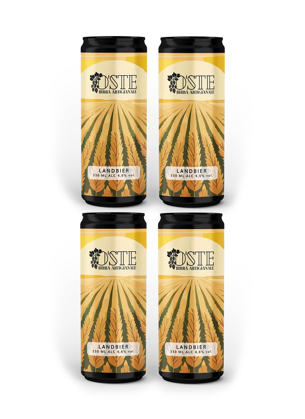 O'Ste Landbier birra lattina 4x330 ml pane miele