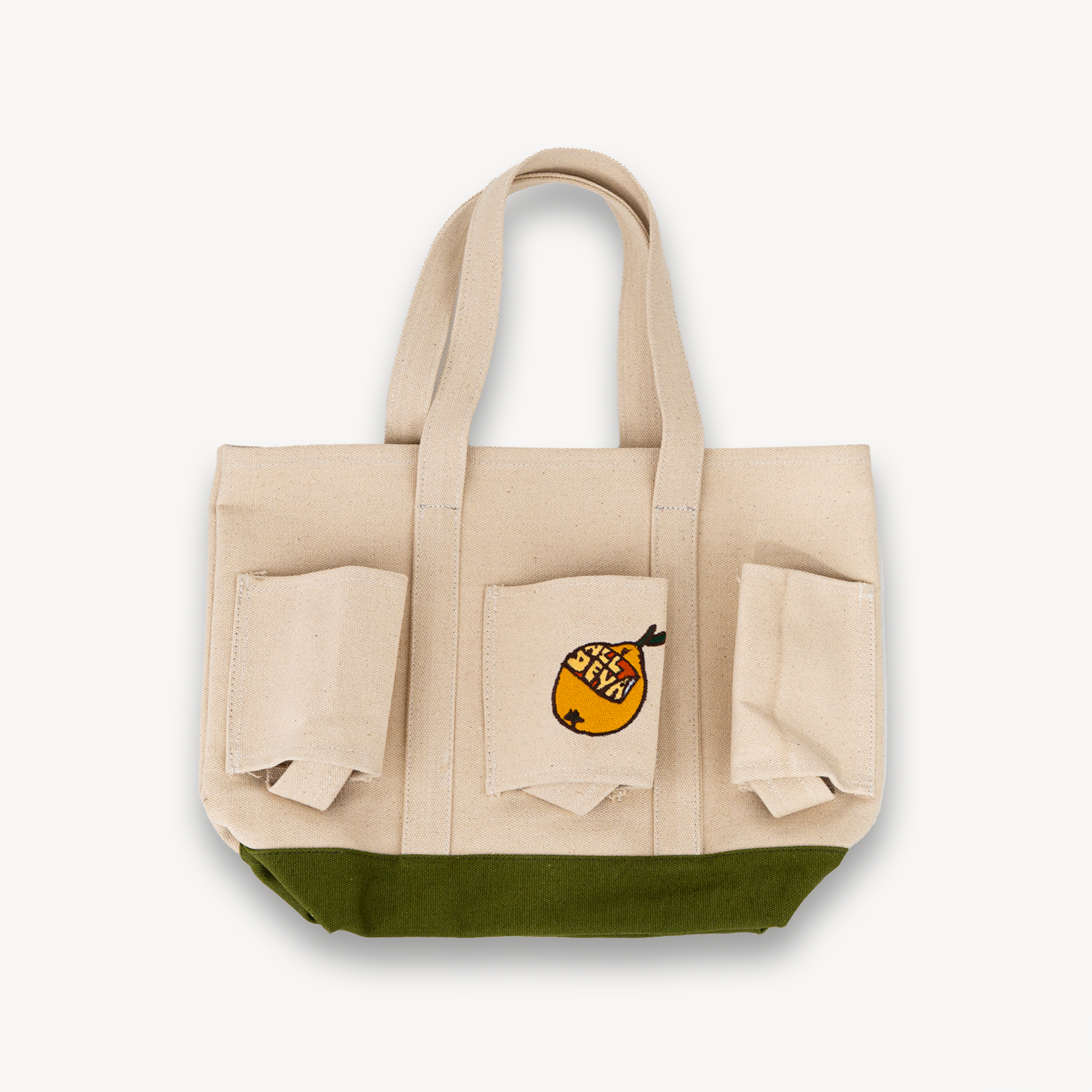 Deya Merch All Deya Goods Tote Bag Cotone Cream Green