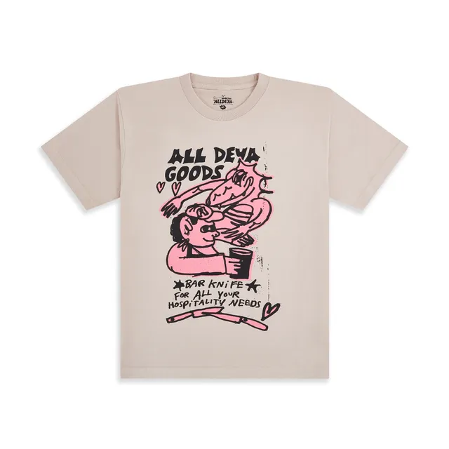 Deya All Deya Goods Hospitality Tee t-shirt dusty pink cotone