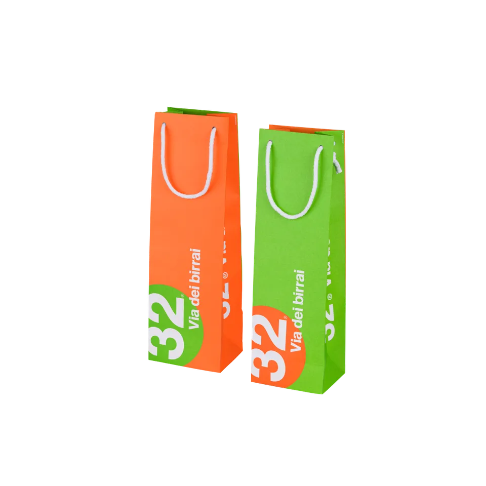 32 Via dei Birrai Voyage 32 shopper 1 bottiglia arancione verde