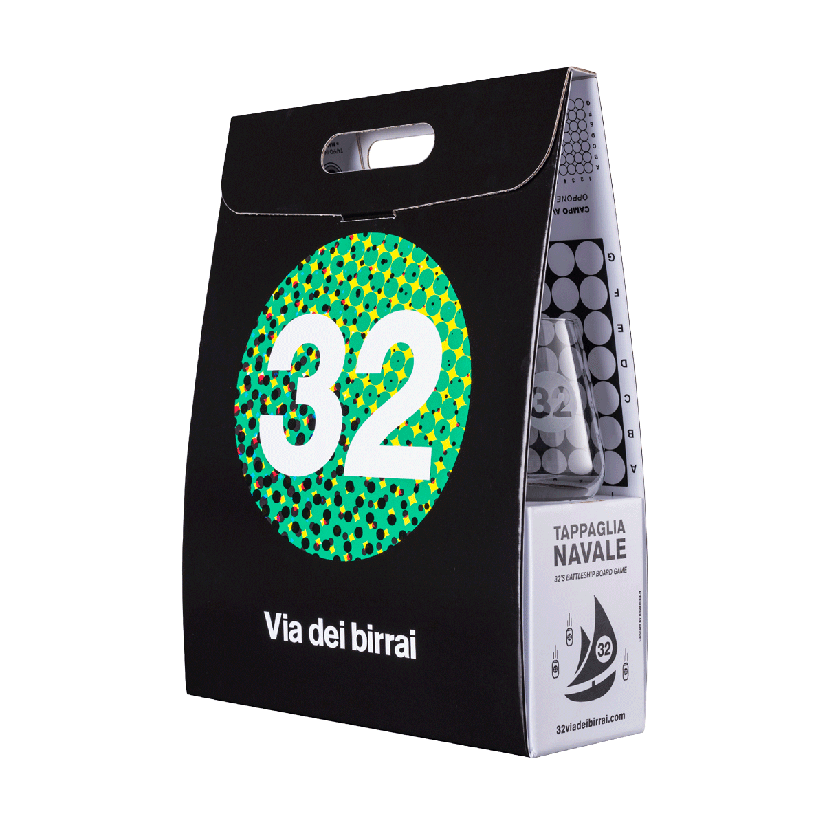 32 Via dei Birrai Voyage 32 Tappaglia Navale confezione con calici