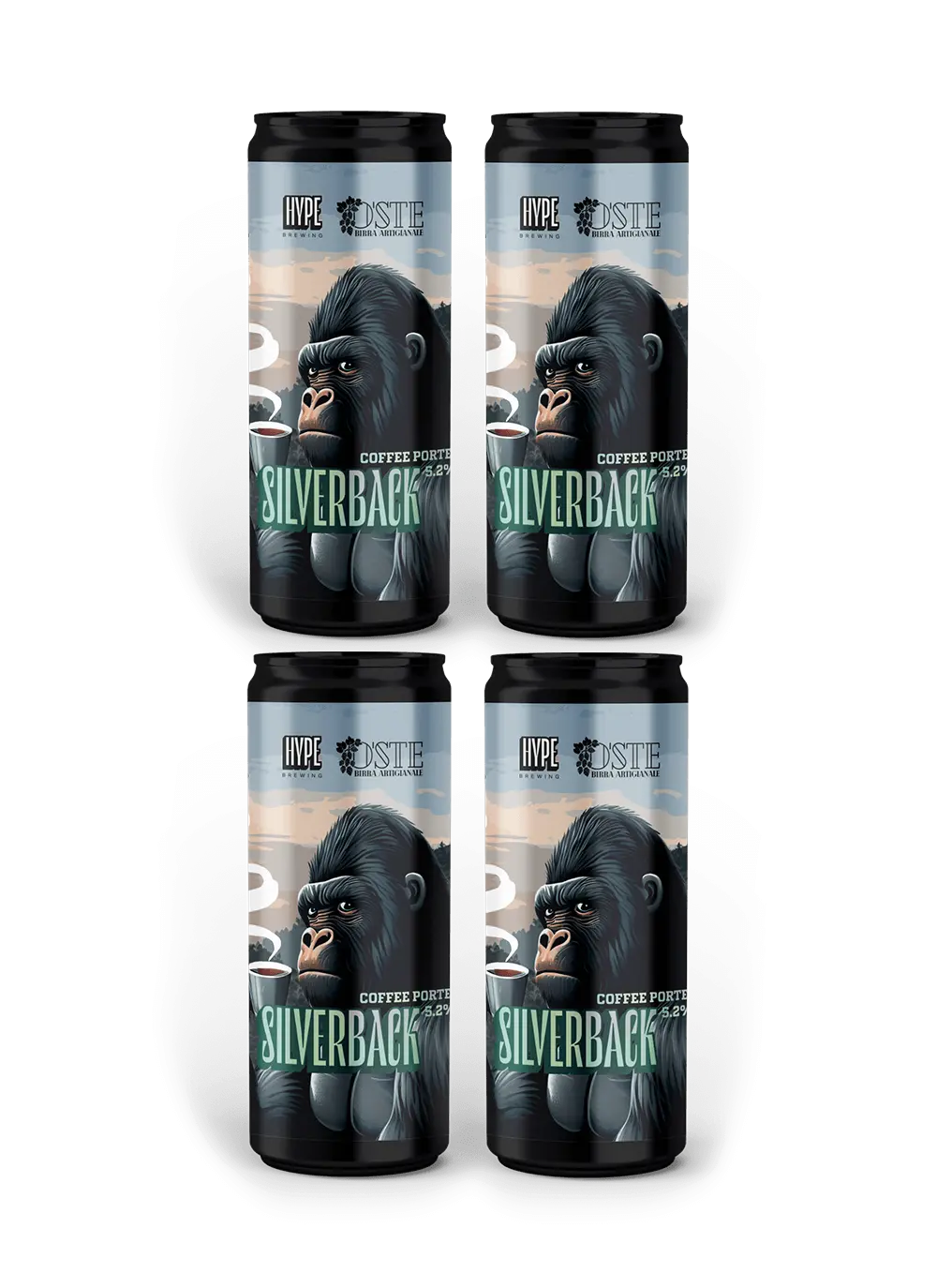 O'Ste Birre artigianali Silverback Coffee Porter lattina 4x330ml