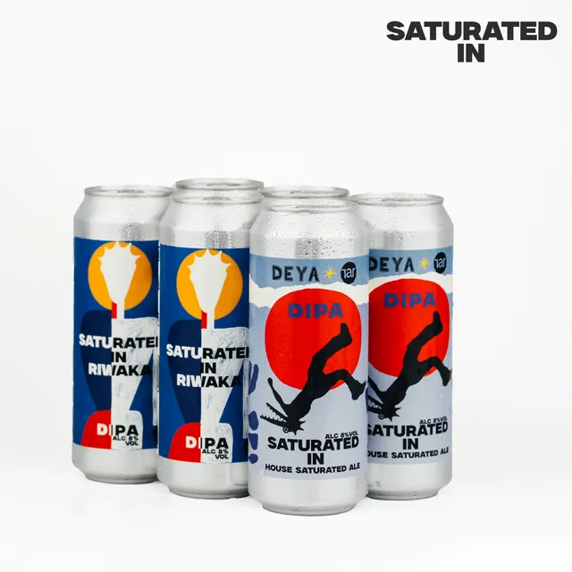 Deya Saturated In bundle 6 lattine 500ml DIPA 8% Riwaka