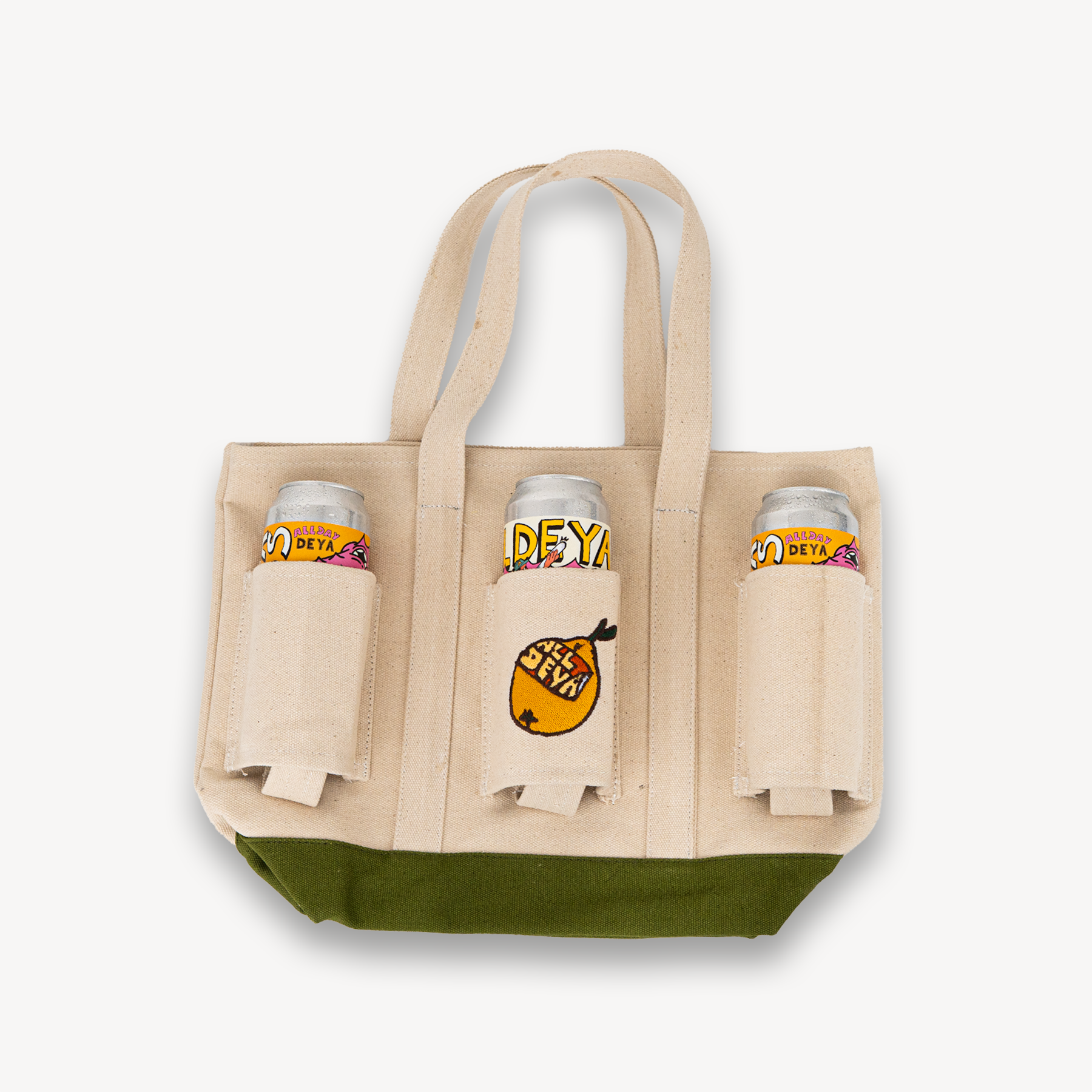 Deya Merch All Deya Goods Tote Bag Cotone Cream Green