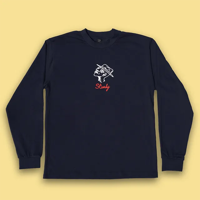 Deya Steady Rolling Man Longsleeve Maglietta Navy L cotone