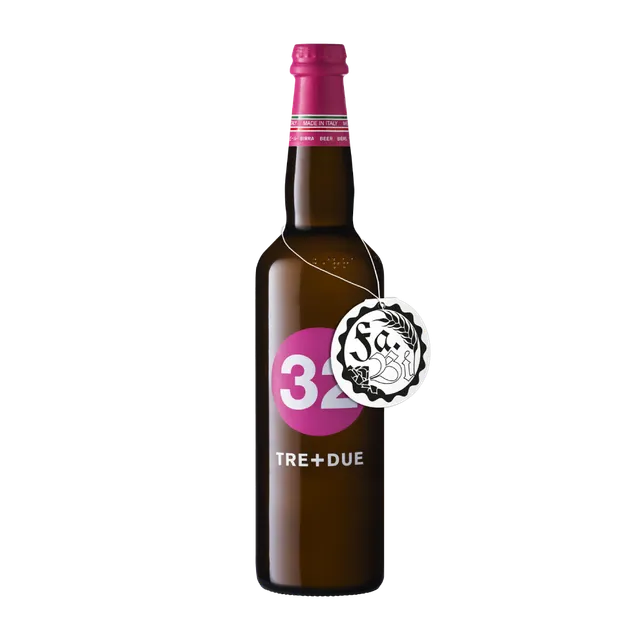 32 Via dei Birrai Tre+Due birra chiara 75cl 3,2% agrumi