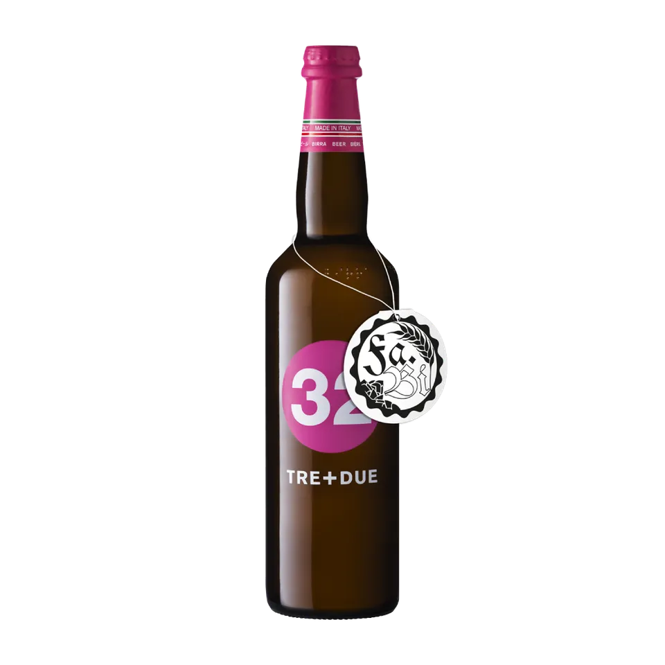 32 Via dei Birrai Tre+Due birra chiara 75cl 3,2% agrumi
