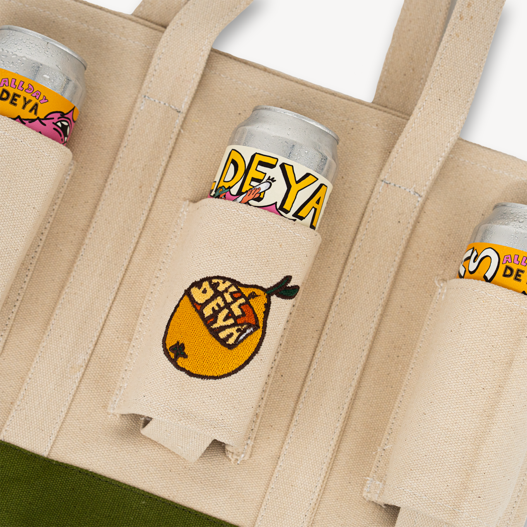 Deya Merch All Deya Goods Tote Bag Cotone Cream Green