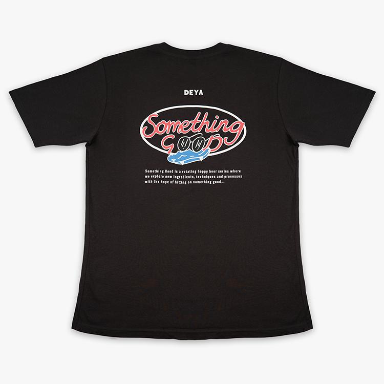 Deya Something Good T-shirt nera cotone bio oversize