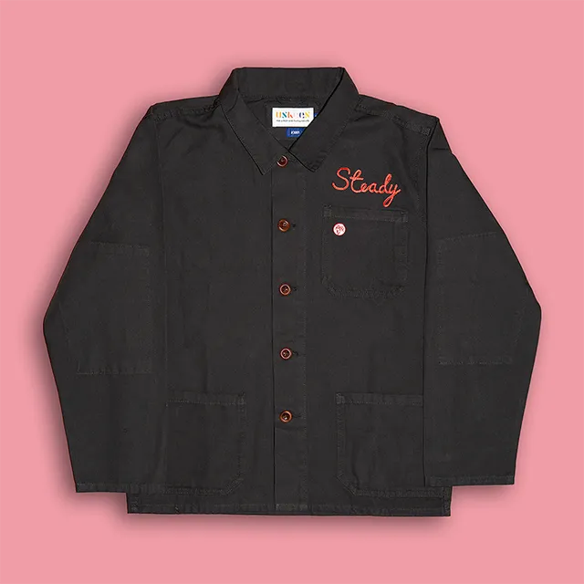 Deya Steady Rolling Man chore jacket charcoal cotone
