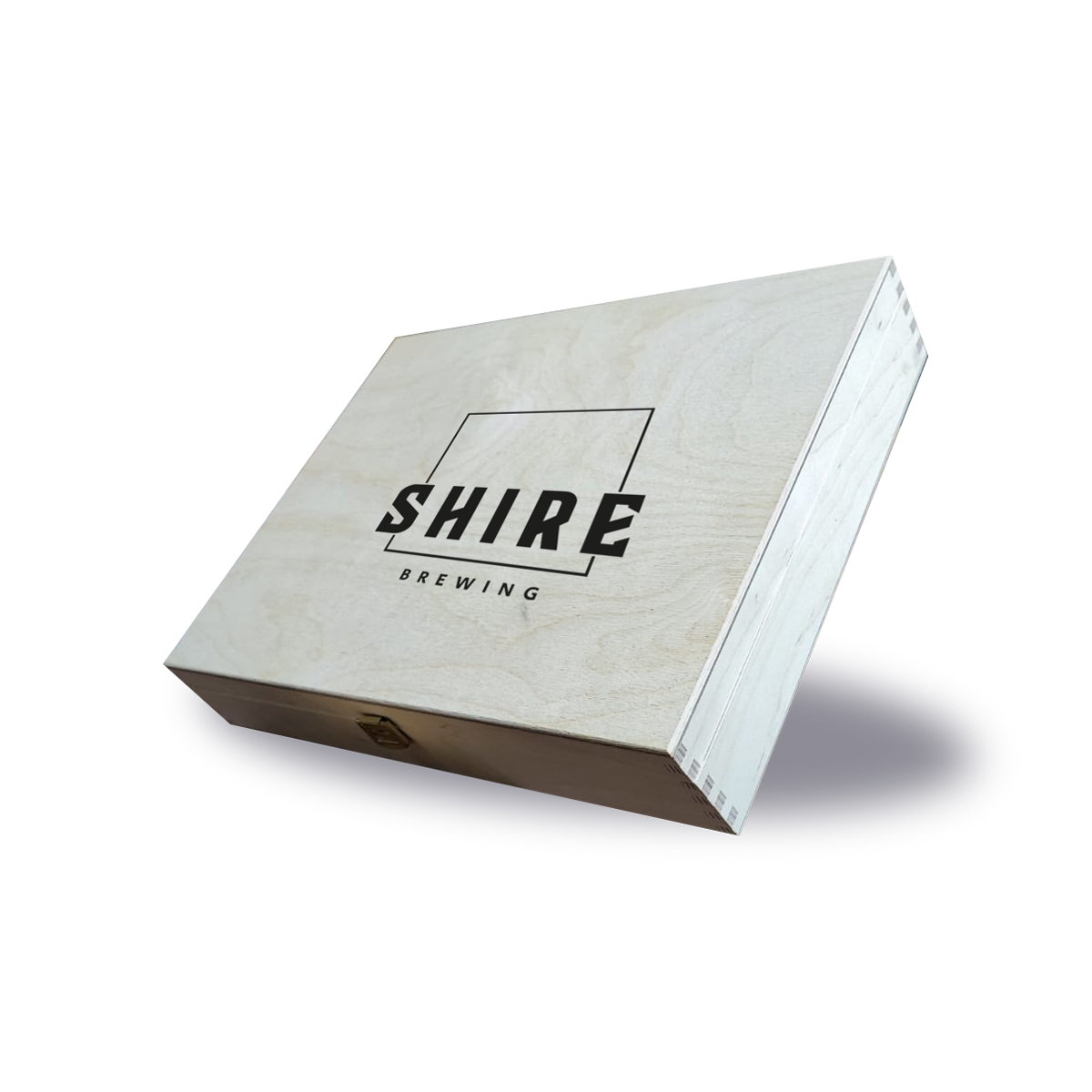 Shire Brewing Box legno merch scatola incisa logo