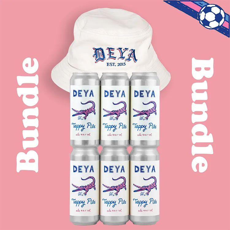 Deya Tappy Pils bundle 6 lattine 500ml + bucket hat lager