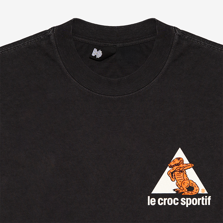 Deya Le Croc Sportif maglietta cotone nero faded black