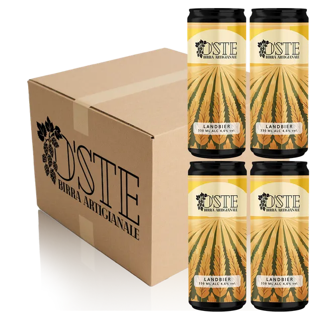 O'Ste Landbier birra lattina 4x330 ml pane miele