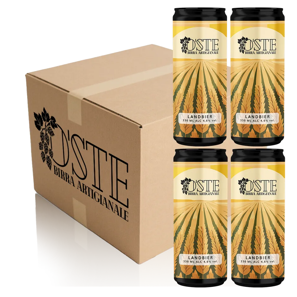 O'Ste Landbier birra lattina 4x330 ml pane miele