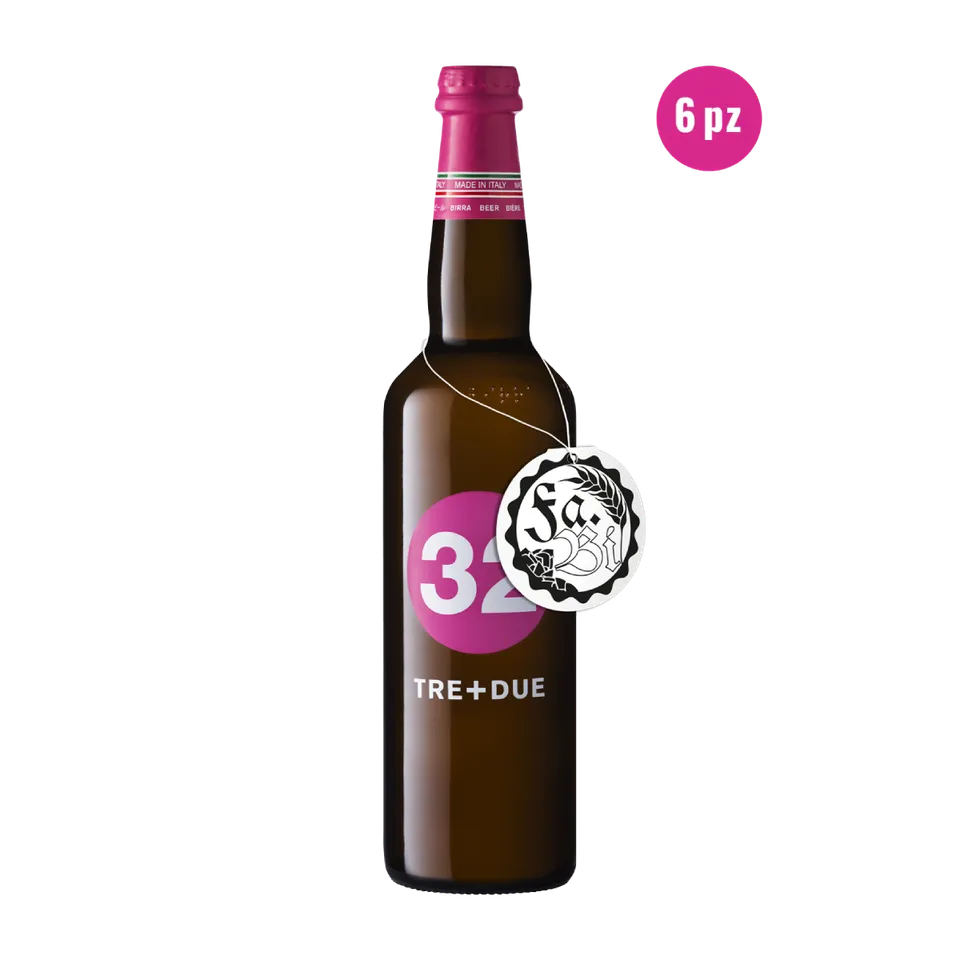 32 Via dei Birrai Tre+Due birra bianca 75cl agrumata leggera