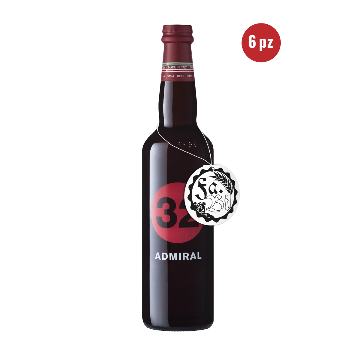 32 Via dei Birrai Admiral birra ambrata 75cl doppio malto