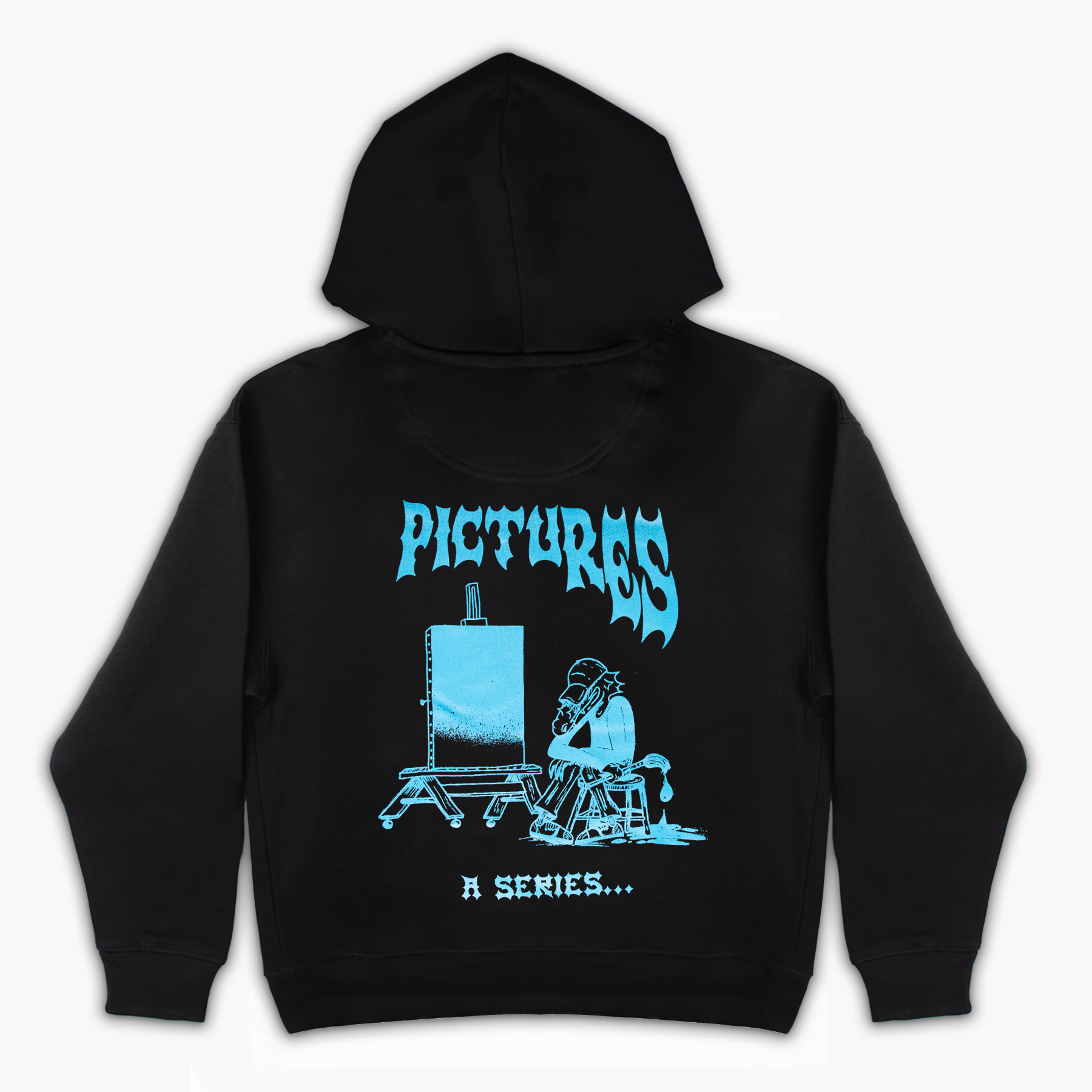 Deya Merch Pictures Felpa con Cappuccio Nera Cotone Bio