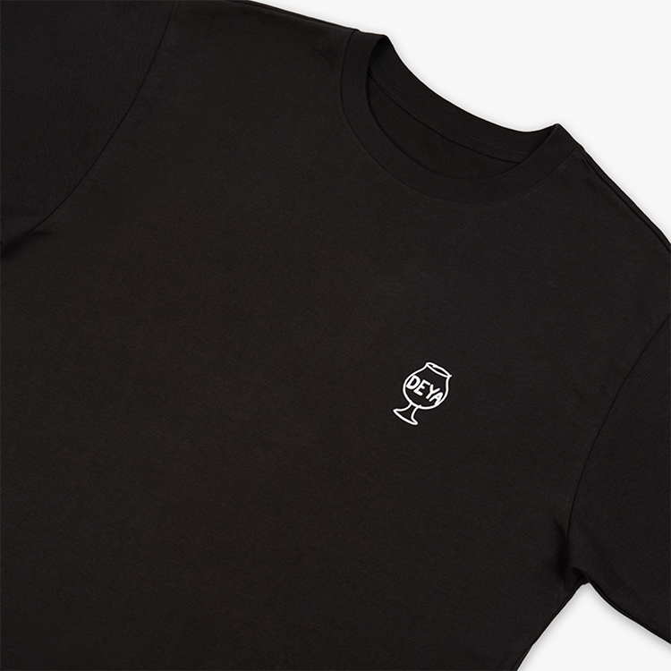 Deya Something Good T-shirt nera cotone bio oversize