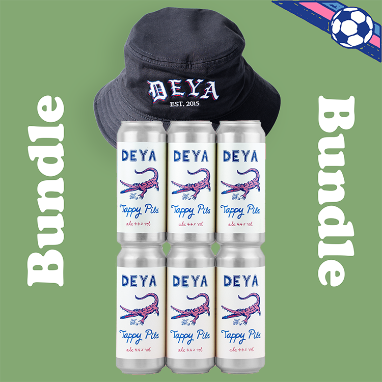 Deya Tappy Pils bundle 6 lattine 500ml + bucket hat lager