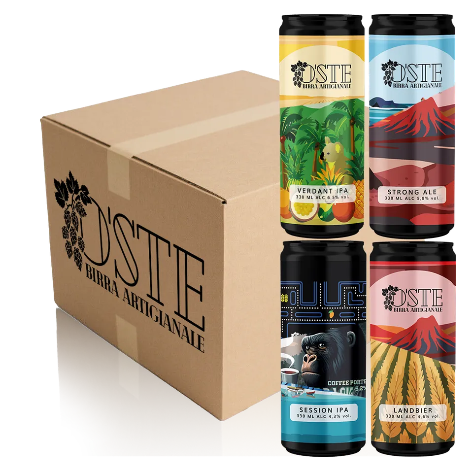 O'Ste Box degustazione birra artigianale 4 lattine 330ml mista