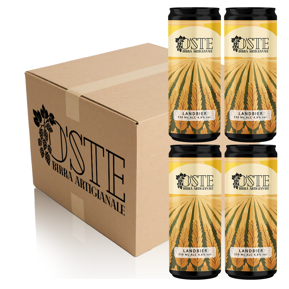 O'Ste Landbier birra lattina 4x330 ml pane miele