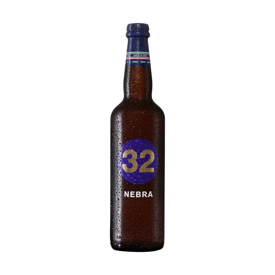 32 Via dei Birrai Nebra birra ambrata 75cl 8% sambuco